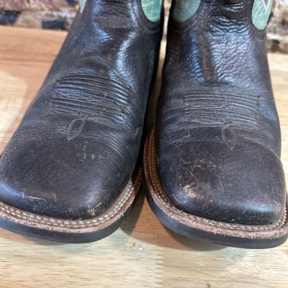 Cody James Brown Leather Western Cowboy Square Toe Mens Boots 12 - Picture 5 of 10